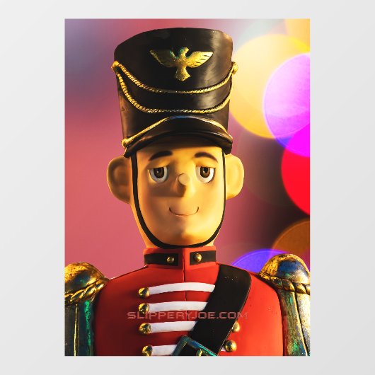 Kerst speelgoed soldaat beeldje SlipperyJoe gay pr Raamsticker (Vel)