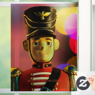 Kerst speelgoed soldaat beeldje SlipperyJoe gay pr Raamsticker