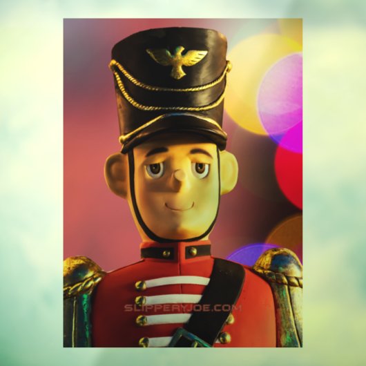 Kerst speelgoed soldaat beeldje SlipperyJoe gay pr Raamsticker (Vel 3)