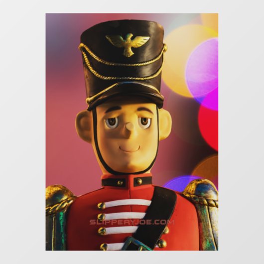 Kerst speelgoed soldaat beeldje SlipperyJoe gay pr Raamsticker (Vel)