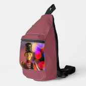 Kerst speelgoed soldaat beeldje SlipperyJoe gay pr Sling Bag (Rechterhoek)