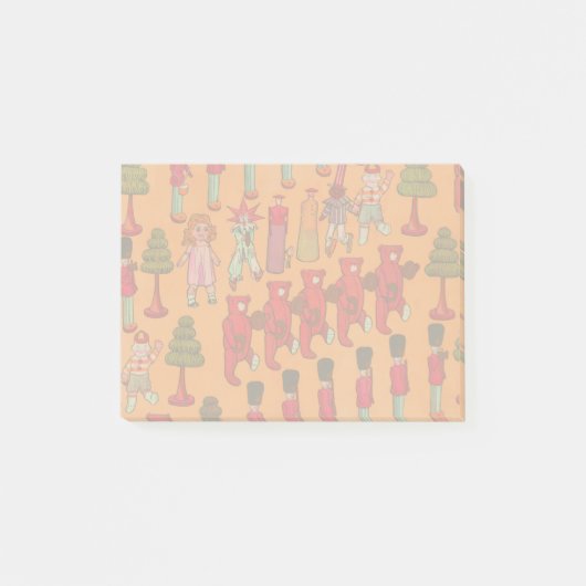 Kerst Speelgoed Vintage Kinderen Spelen Post-it® Notes (Voorkant)