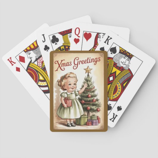 Kerst speelkaarten cadeau (Achterkant)