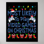 Kerst speelt hoogstwaarschijnlijk videogames op Ch Poster (Voorkant)