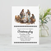 Kerst speelt uitnodiging (Staand voorkant)