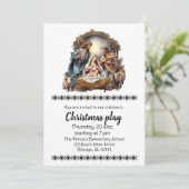 Kerst speelt uitnodiging (Staand voorkant)