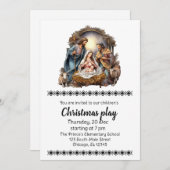 Kerst speelt uitnodiging (Voorkant / Achterkant)