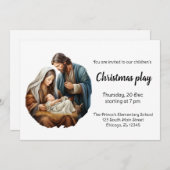 Kerst speelt uitnodiging (Voorkant / Achterkant)