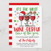 Kerst Spel Nachtfeest Kaart (Voorkant / Achterkant)