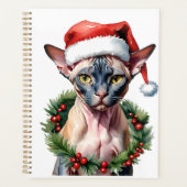 Kerst Sphynx kat Waterverf Planner (Voorkant)