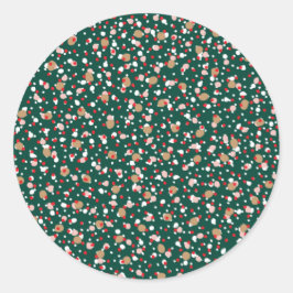 Kerst Spikkels Groene Sticker