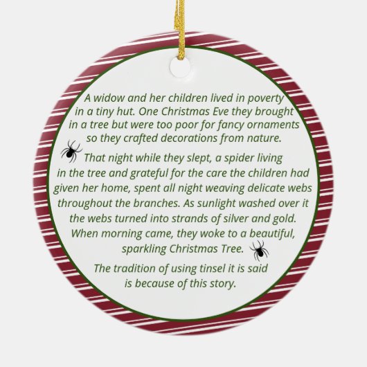Kerst Spin Verhaal Papier Ornament (Achterkant)