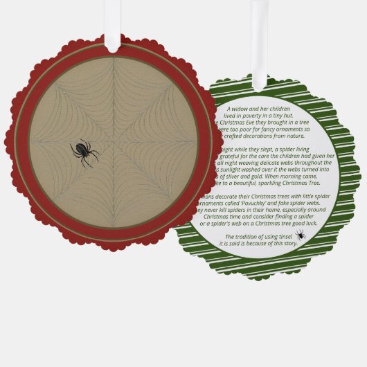 Kerst Spin Verhaal Papier Ornament Kaart (Voorkant / Achterkant)