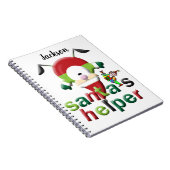 Kerst Spiraal Notebook Kabouter Helper Notitieboek (Rechterzijde)