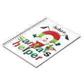 Kerst Spiraal Notebook Kabouter Helper Notitieboek (Linkerzijde)