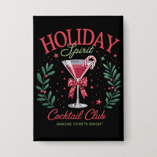 Kerst Spirit Cocktail Club Kerstfeest Button