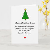 Kerst Spirit Liefde en Lach Kaart (Gele Bloem)
