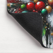Kerst Splatter / Witte Uitbarstingen Muismat (Hoek)