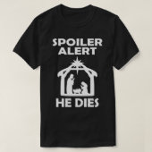 Kerst Spoiler Alert - Funny Christmas, Pasen T-shirt (Design voorkant)