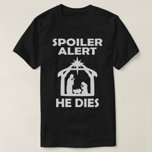 Kerst Spoiler Alert - Funny Christmas, Pasen T-shirt (Design voorkant)