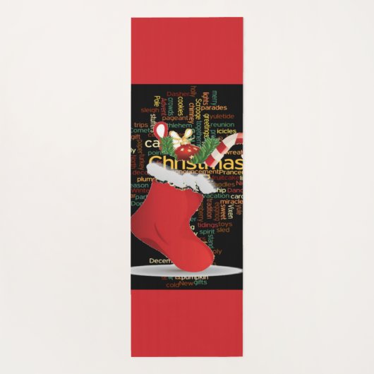 Kerst Sport en Games Yoga Mat (Achterkant)