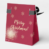 Kerst sprankelende mode illustratie bedankdoosjes (Achterkant)