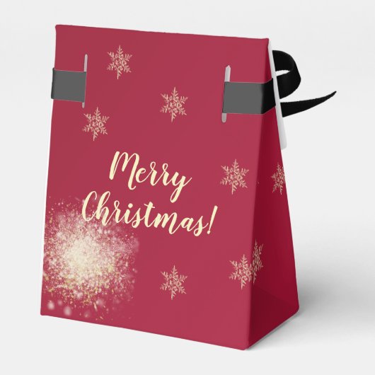 Kerst sprankelende mode illustratie bedankdoosjes (Achterkant)