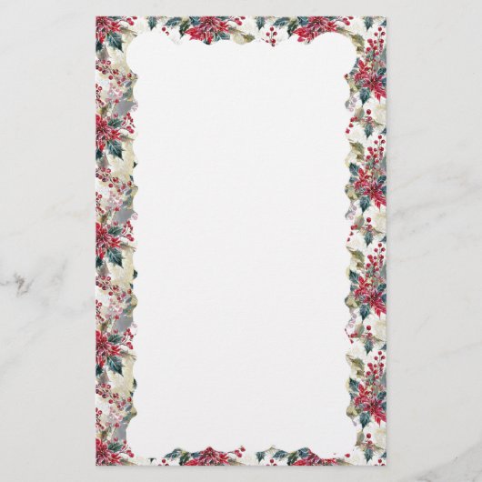 Kerst spray border vakantie briefpapier (Voorkant)