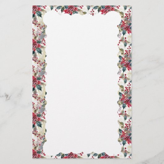 Kerst spray border vakantie briefpapier (Achterkant)
