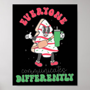 Kerst Spreektherapie Iedereen Communiceert Anders Poster