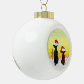 kerst springador keramische bal ornament (Links)