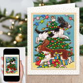 Kerst Springer Spaniel Hondenplezier Aangepaste No Feestdagen Kaart