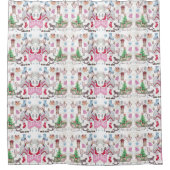 Kerst Sprookje Hand geschilderd Patroon Douchegordijn (Voorkant)