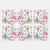 Kerst sprookje Hand geschilderde waterverf Inpakpapier Vel (Voorkant)