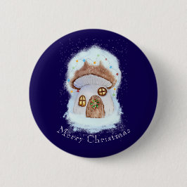 Kerst Sprookjes Huis Ronde Button 5,7 Cm