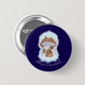 Kerst Sprookjes Huis Ronde Button 5,7 Cm (Voorkant /achterkant)