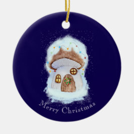 Kerst Sprookjeshuis Keramisch Ornament