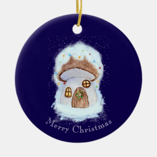Kerst Sprookjeshuis Keramisch Ornament (Voorkant)