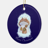 Kerst Sprookjeshuis Keramisch Ornament (Links)