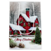 Kerst Sprookjeslandschap Medium Cadeauzakje (Achterkant)