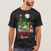 Kerst Squad Drie Santa Elf Gnomen Xmas Tree L T-shirt (Voorkant)