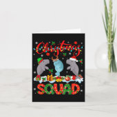 Kerst Squad Drie Santa Rendier Elf Manatees Kaart (Voorkant)