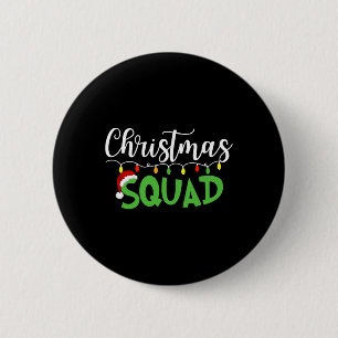 Kerst Squad Fun Xmas Boom Familie Matching Paja Ronde Button 5,7 Cm