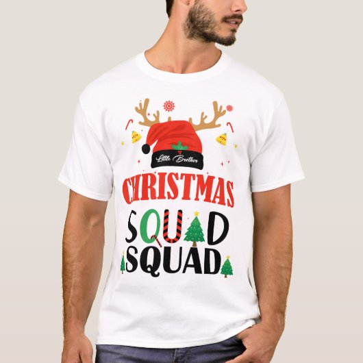 Kerst Squad Kleine Broer T-shirt (Voorkant)