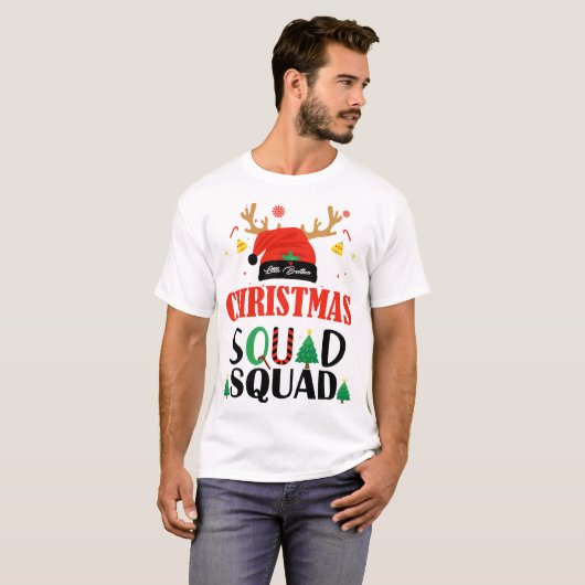 Kerst Squad Kleine Broer T-shirt (Voorkant volledig)