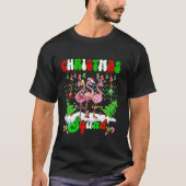 Kerst Squad Liefde Flamingo Familie Kerstverlichti T-shirt (Voorkant)