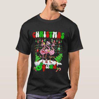 Kerst Squad Liefde Flamingo Familie Kerstverlichti T-shirt
