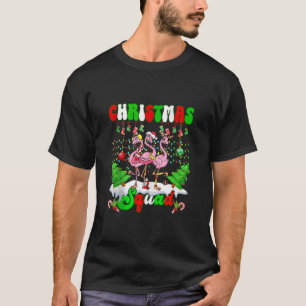 Kerst Squad Liefde Flamingo Familie Kerstverlichti T-shirt