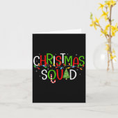 Kerst Squad Matching Familiegroep Santa Elf Sq Kaart (Gele Bloem)