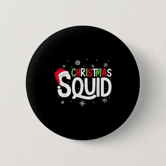 Kerst Squad Matching Familiegroep Santa Elf Xm Ronde Button 5,7 Cm (Voorkant)
